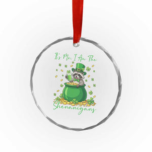 I Am The Shenanigans Crystal Glass Ornament Funny Irish Raccoon TS12 Print Your Wear