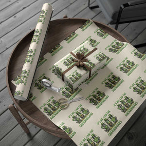 I Am The Shenanigans Wrapping Paper Roll Funny Irish Raccoon St Patricks Day TS12 Beige Print Your Wear