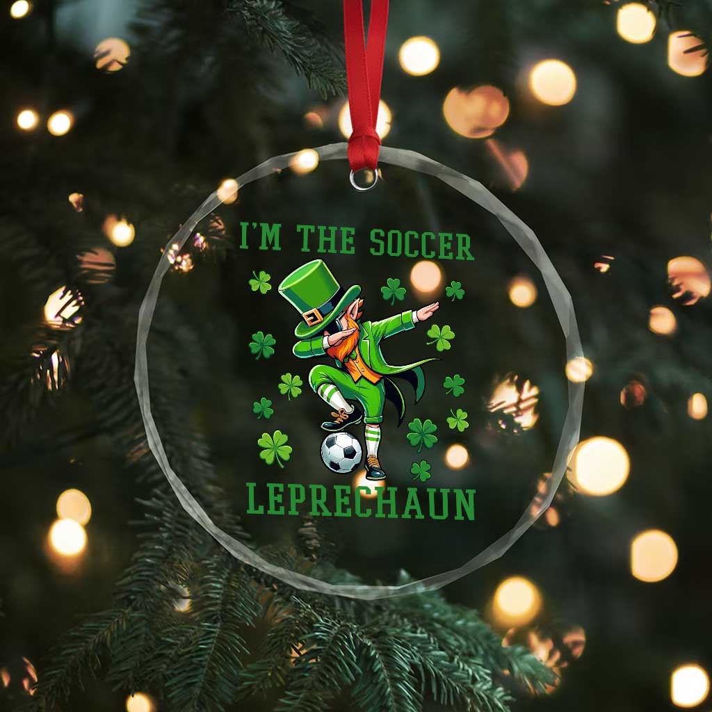 I Am The Soccer Leprechaun Crystal Glass Ornament Funny Irish Soccer TS12 Print Your Wear