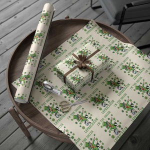 I Am The Soccer Leprechaun Wrapping Paper Roll Funny Irish Soccer TS12 Beige Print Your Wear