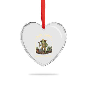 I Bury Things Maybe Plants Maybe People Heart Crystal Glass Ornament Funny Gardening Frog Meme TS14 Print Your Wear