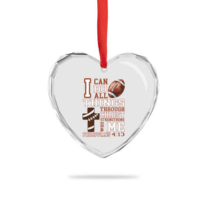 I Can Do All Things Through Christ Heart Crystal Glass Ornament Christian Football Athlete Gift TS12 Print Your Wear