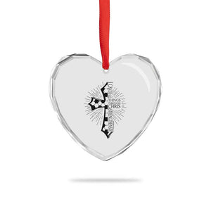 I Can Do All Things Through Christ Heart Crystal Glass Ornament Christian Soccer Cross Gift TS12 Print Your Wear