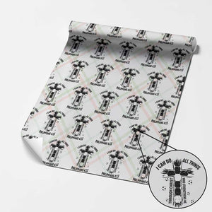 I Can Do All Things Through Christ Wrapping Paper Roll Christian Soccer Faith TS12 Christmas Plaid Print Your Wear