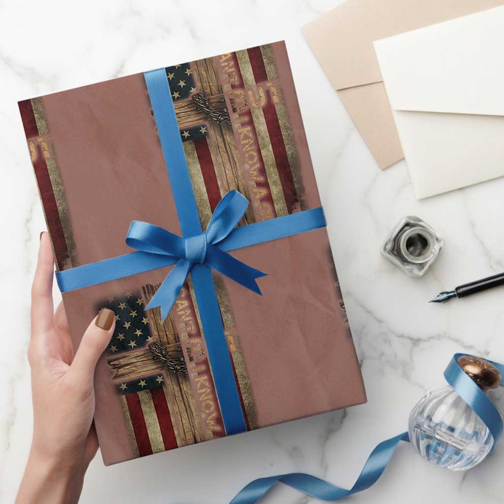 I Cant But I Know A Guy Wrapping Paper Roll Funny Christian Jesus Cross TS11 Mocha Print Your Wear
