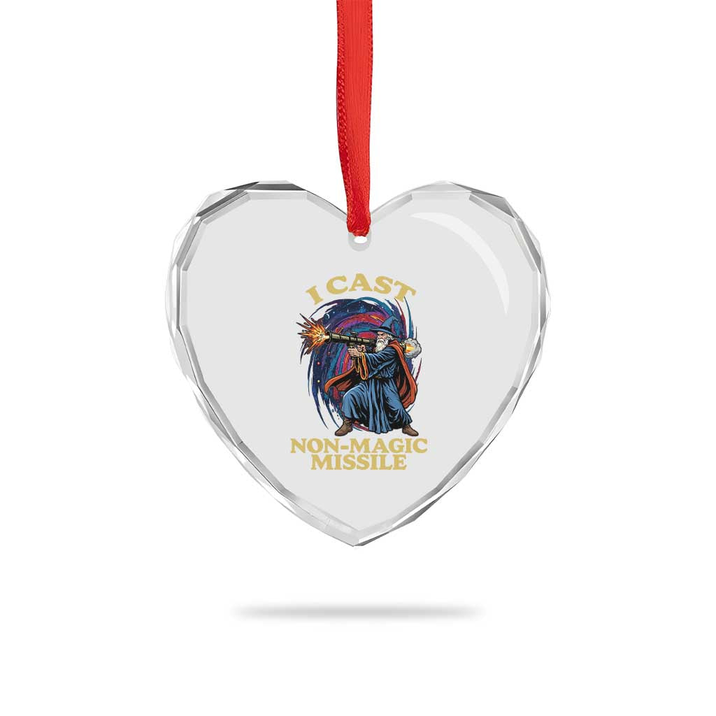 I Cast Non-Magic Missile Funny Wizard Parody Meme Heart Crystal Glass Ornament TS10 Print Your Wear