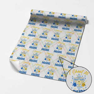 I Cheat At Dreidel Wrapping Paper Roll Funny Hanukkah Jewish Gift TS12 Christmas Plaid Print Your Wear