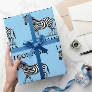 I Confuse Physicians Rare Disease Awareness Wrapping Paper Roll Funny Zebra TS11 Light Blue Print Your Wear