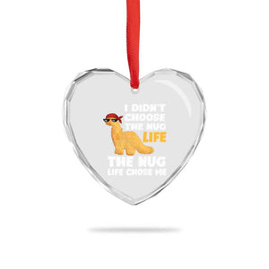 I Did Not Choose The Nug Life Heart Crystal Glass Ornament Chicken Nugget Lover Gifts TS12 Print Your Wear