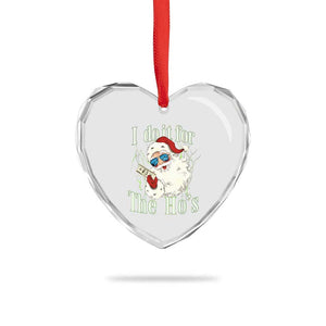 I Do It For The Hos Heart Crystal Glass Ornament Rude Offensive Christmas Santa Face Retro Bootleg TS10 Print Your Wear