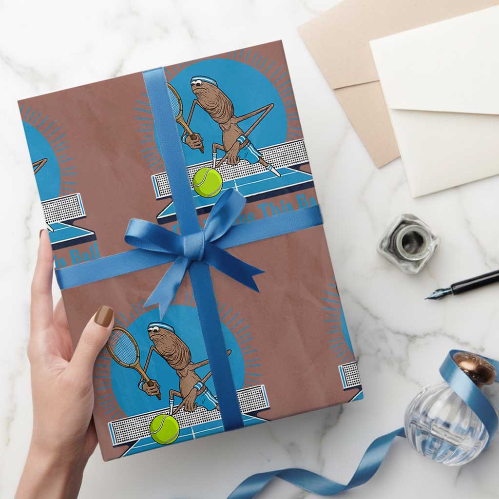 I Do Not Like This Ball Wrapping Paper Roll Funny Marcus The Worm Tennis Meme TS12 Mocha Print Your Wear