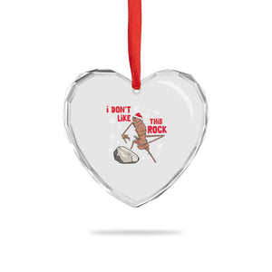 I Do Not Like This Rock Heart Crystal Glass Ornament Christmas Marcus The Worm Meme Gift TS12 Print Your Wear