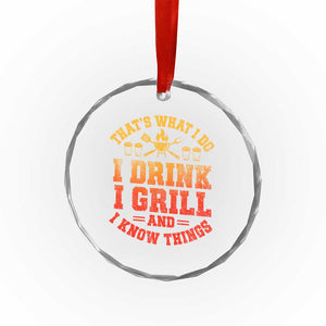 I Drink I Grill Crystal Glass Ornament Funny Bbq Grilling Barbecue Beer Lovers TS10 Print Your Wear