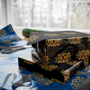 I Fix Shit Thats What I Do Wrapping Paper Roll Funny Work Fathers Day TS11 Black Print Your Wear