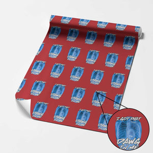 I Got That Dawg In Me Wrapping Paper Roll Funny Pitbull Xray Ironic Meme Viral Quote TS02 Red Print Your Wear