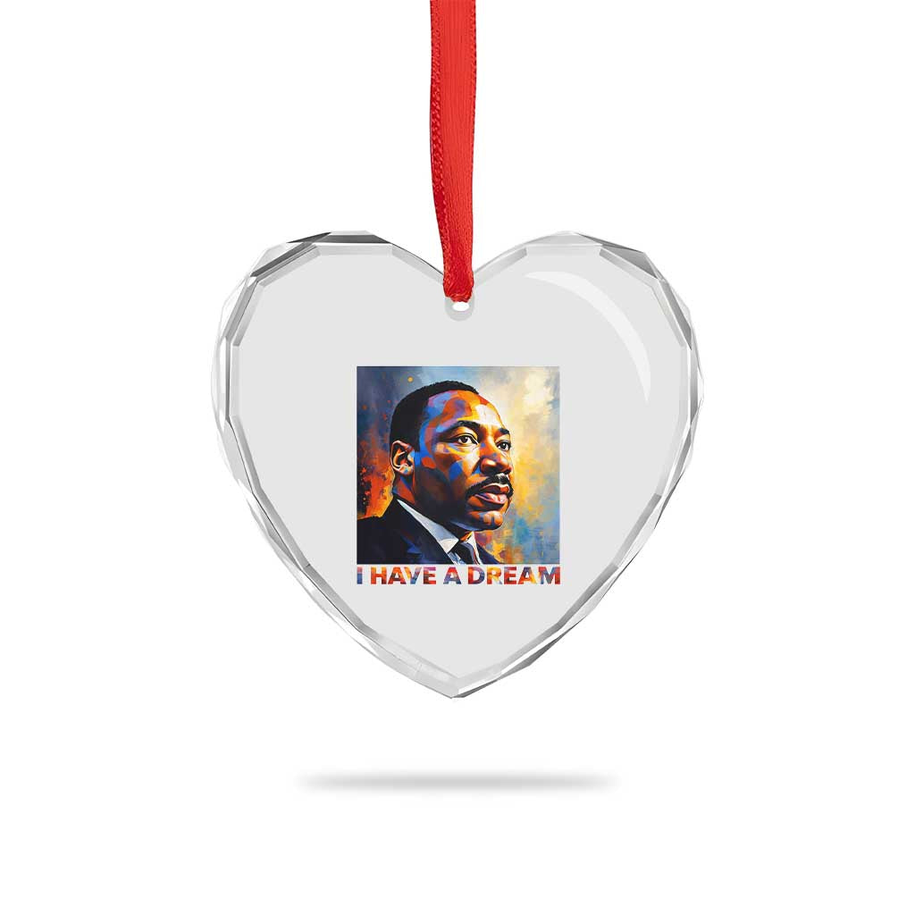 I Have A Dream Inspirational MLK Quotes Heart Crystal Glass Ornament Equality and Justice Martin Luther King Tribute TS02 Print Your Wear