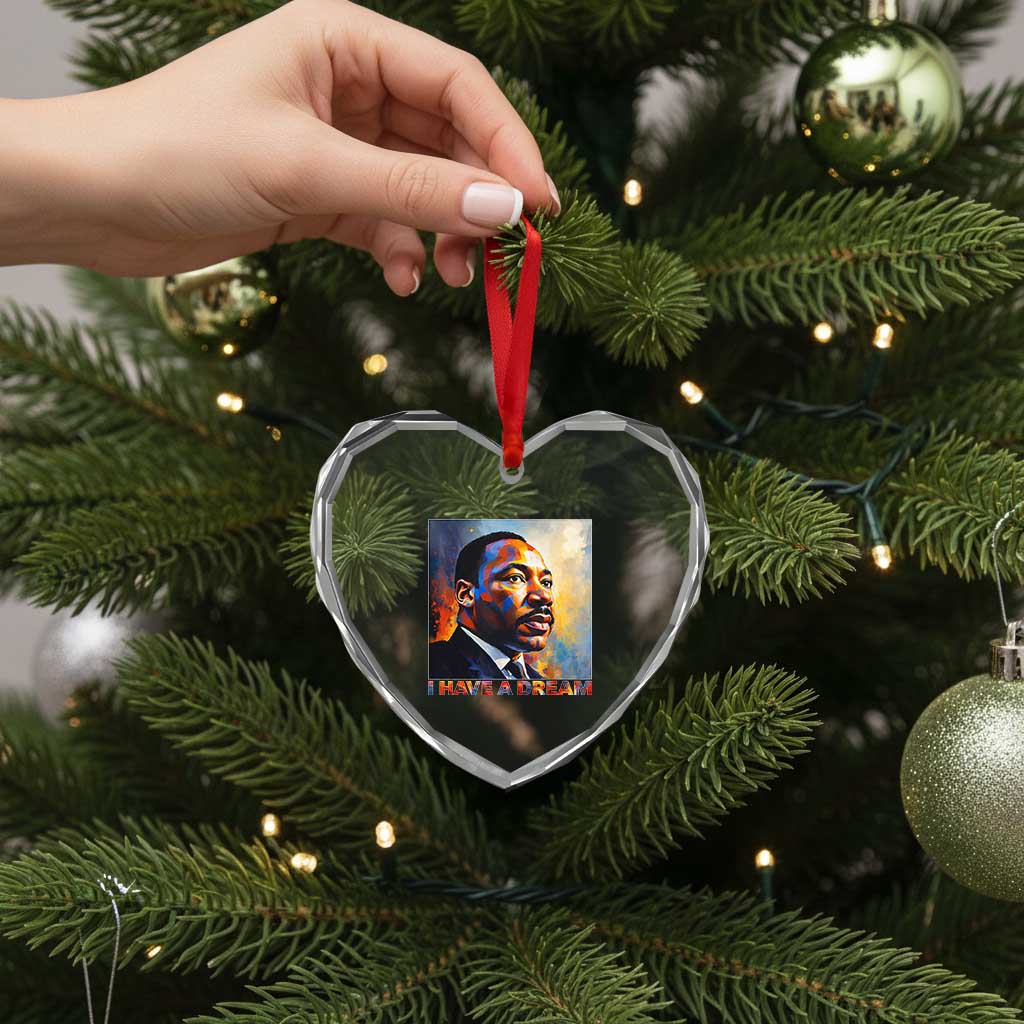 I Have A Dream Inspirational MLK Quotes Heart Crystal Glass Ornament Equality and Justice Martin Luther King Tribute TS02 Print Your Wear