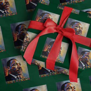 I Have A Dream Inspirational MLK Quotes Wrapping Paper Roll Equality and Justice Martin Luther King Tribute TS02 Green Print Your Wear