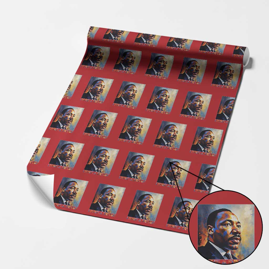 I Have A Dream Inspirational MLK Quotes Wrapping Paper Roll Equality and Justice Martin Luther King Tribute TS02 Red Print Your Wear