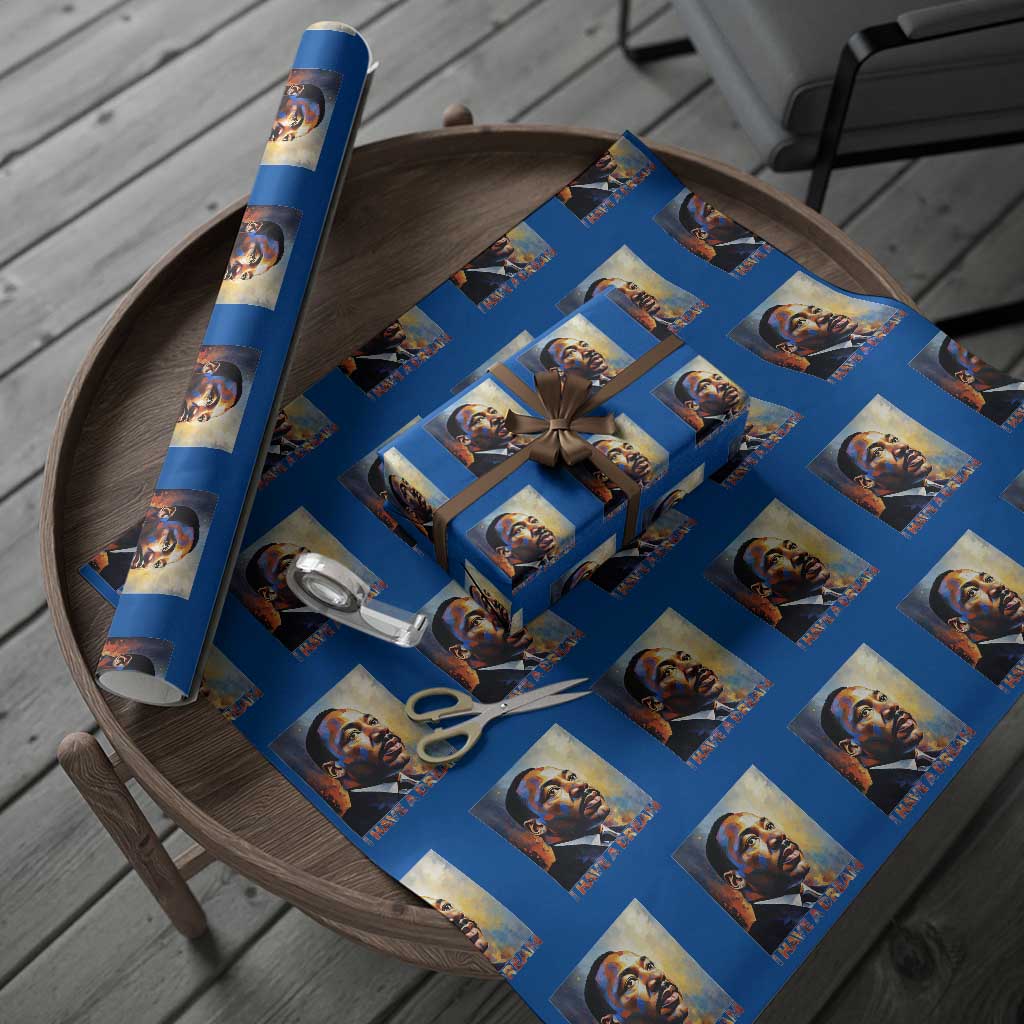 I Have A Dream Inspirational MLK Quotes Wrapping Paper Roll Equality and Justice Martin Luther King Tribute TS02 Blue Print Your Wear