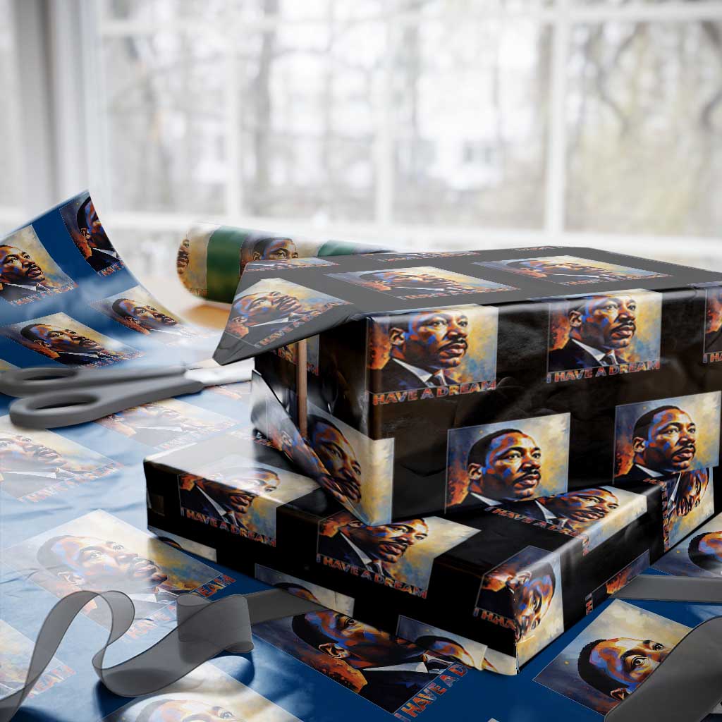 I Have A Dream Inspirational MLK Quotes Wrapping Paper Roll Equality and Justice Martin Luther King Tribute TS02 Black Print Your Wear