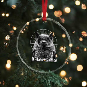 I Have Rabies Bat Crystal Glass Ornament Funny Meme Quotes Gothic TS11 Print Your Wear