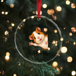 I Just Really Like Guinea Pigs Crystal Glass Ornament Funny Cavy Lover TS12 Print Your Wear