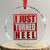 I Just Turned Heel Crystal Glass Ornament Pro Wrestling Retro Distressed TS10 Transparent Glass 3'' Circle Print Your Wear