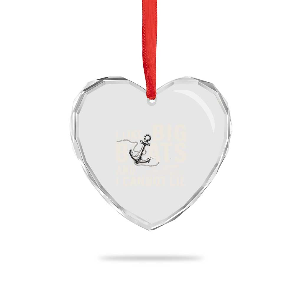 I Like Big Boats And I Cannot Lie Heart Crystal Glass Ornament Funny Boating Cruise Ship TS11 Print Your Wear