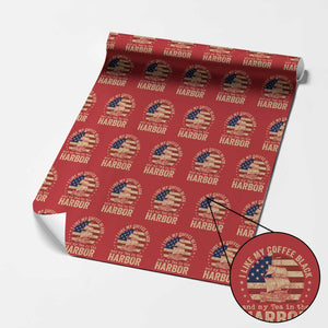 I Like My Coffee Black And My Tea In The Harbor Wrapping Paper Roll Funny US History