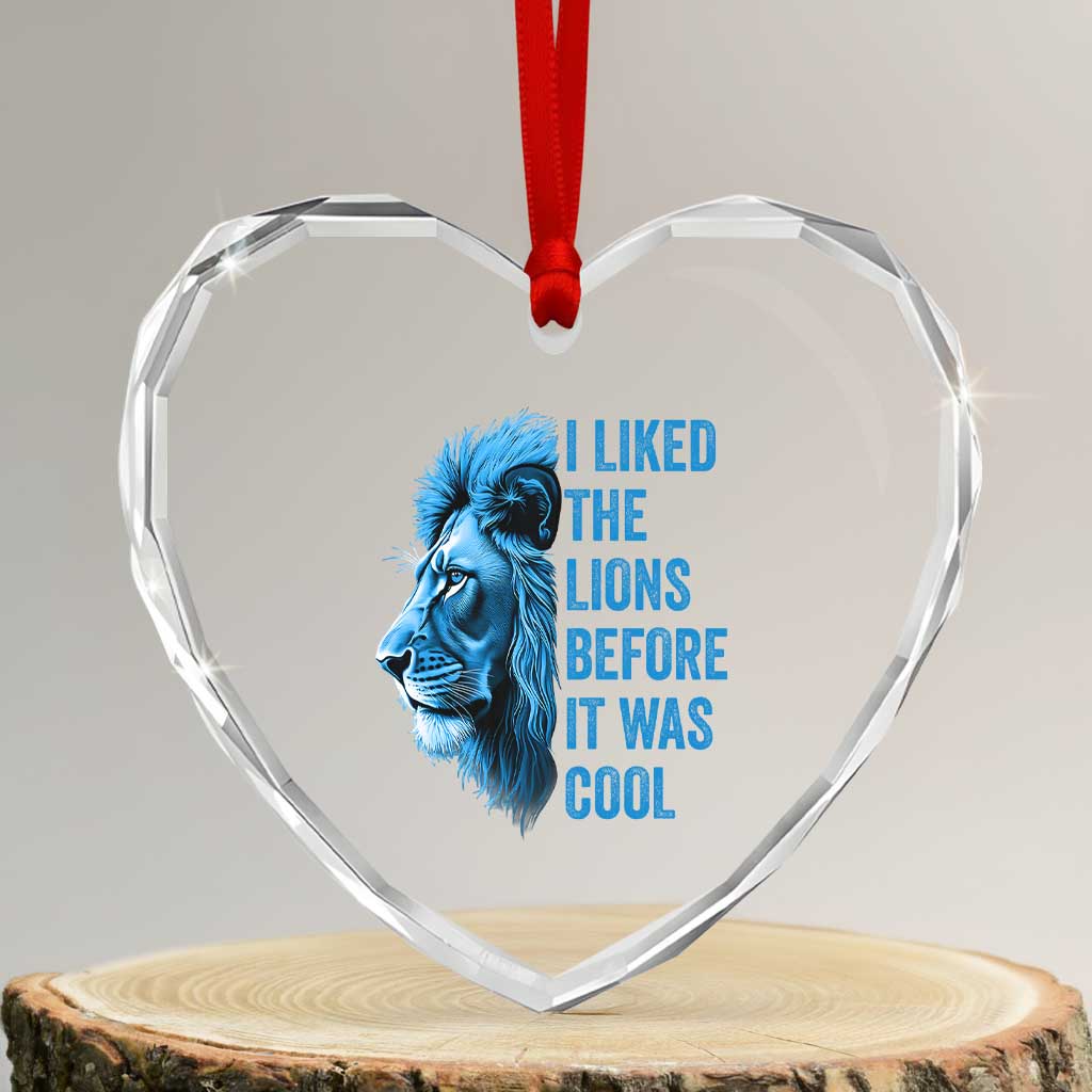 I Liked The LF Before It Was Cool Heart Crystal Glass Ornament Vintage Rap Tee TS10 Transparent Glass 3'' Heart Print Your Wear