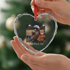 I Live Here Now Punch Monkey Heart Crystal Glass Ornament Funny Drinking Iced Coffee Baseball Field TS14 Print Your Wear