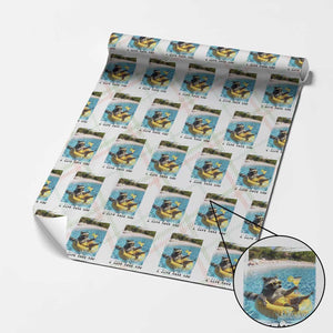 I Live Here Now Raccoon Wrapping Paper Roll Funny Summer Vacation Meme TS14 Christmas Plaid Print Your Wear