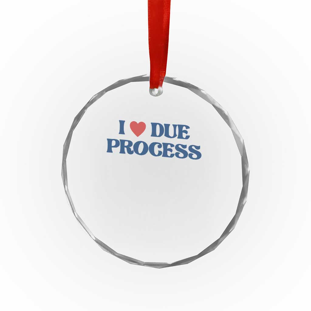 I Love Due Process Crystal Glass Ornament Pro Immigration Immigrants Feed America TS10 Print Your Wear