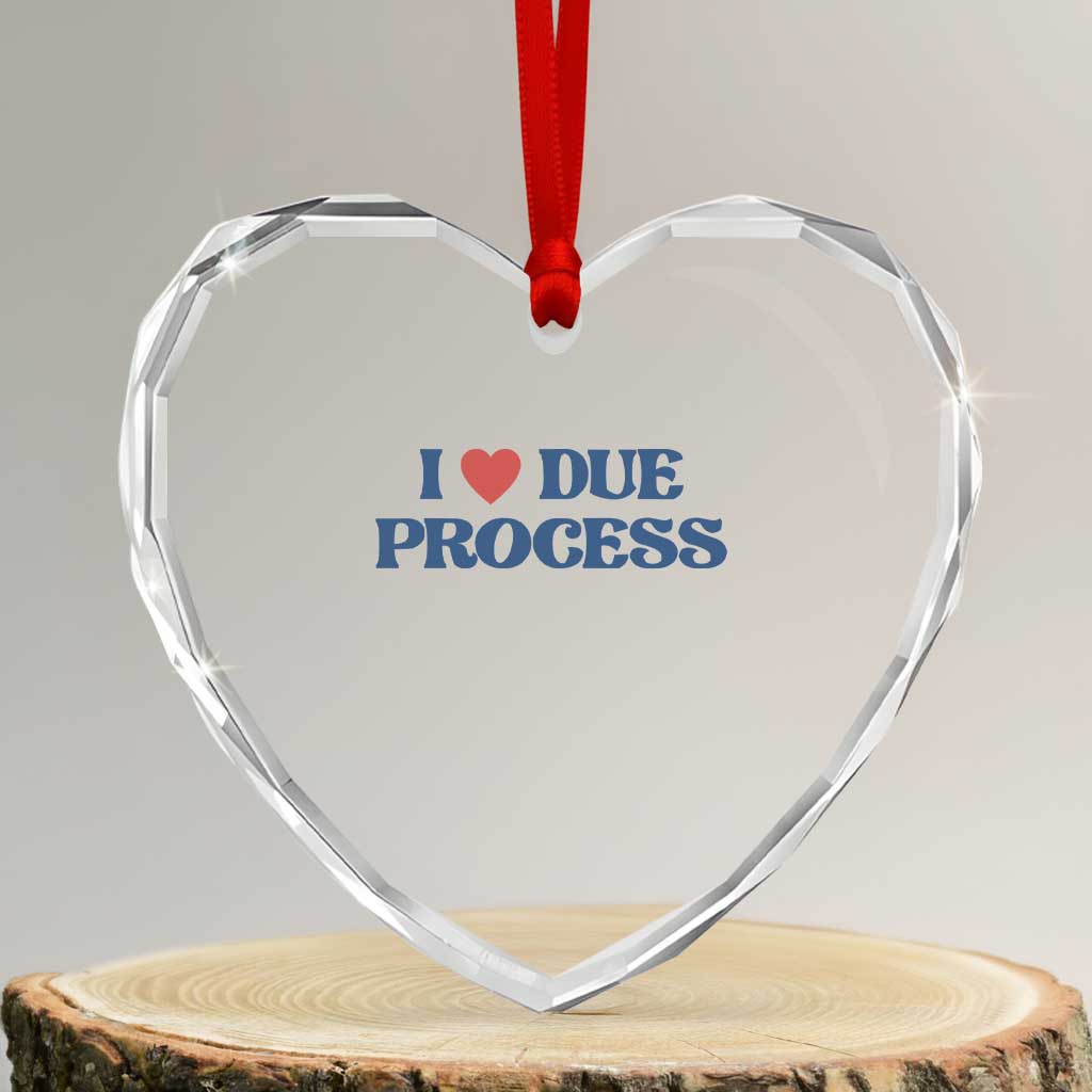 I Love Due Process Heart Crystal Glass Ornament Pro Immigration Immigrants Feed America TS10 Transparent Glass 3'' Heart Print Your Wear