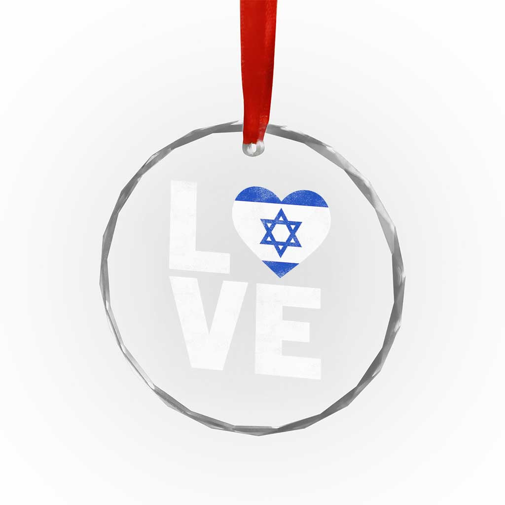 I Love Israel Jewish Gifts Star of David Israeli Crystal Glass Ornament TS11 Print Your Wear