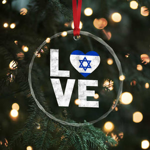 I Love Israel Jewish Gifts Star of David Israeli Crystal Glass Ornament TS11 Print Your Wear
