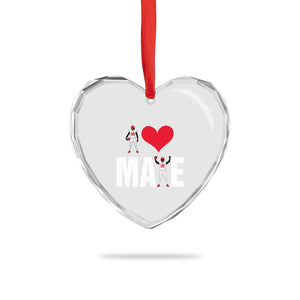 I Love Maye Red Heart Heart Crystal Glass Ornament Football Fan Celebration TS02 Print Your Wear