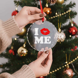 I Love ME Crystal Glass Ornament Sexy Lips Red Lipstick Kiss Self Love TS10 Print Your Wear