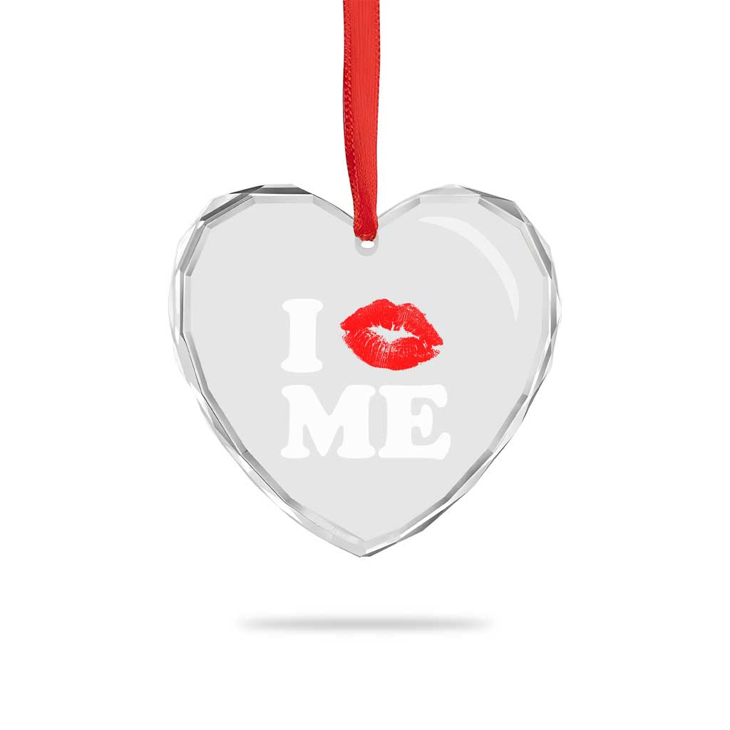 I Love ME Heart Crystal Glass Ornament Sexy Lips Red Lipstick Kiss Self Love TS10 Print Your Wear