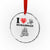 I Love Muhammad Crystal Glass Ornament Musliam Identity Faith Peace Pride Islamic Calligraphy TS02 Transparent Glass 3'' Circle Print Your Wear