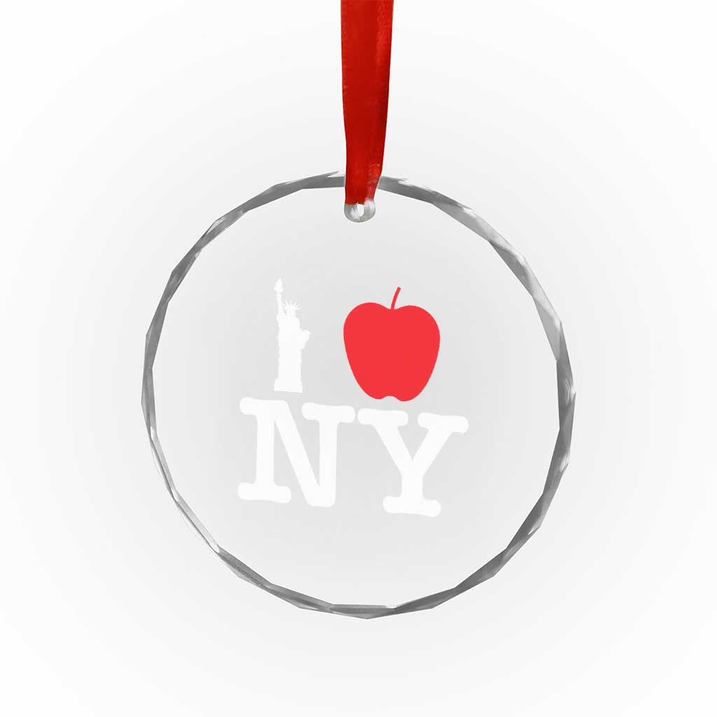 I Love NY Crystal Glass Ornament New York Lover Travel Gift TS10 Print Your Wear