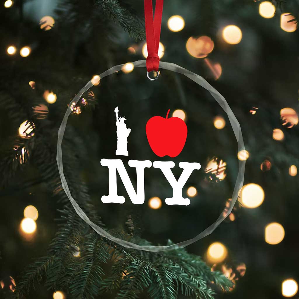 I Love NY Crystal Glass Ornament New York Lover Travel Gift TS10 Print Your Wear
