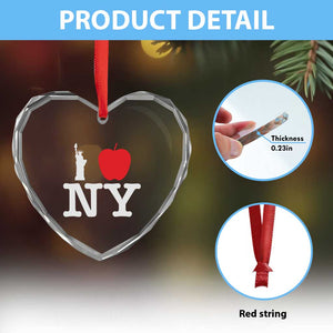 I Love NY Heart Crystal Glass Ornament New York Lover Travel Gift TS10 Print Your Wear