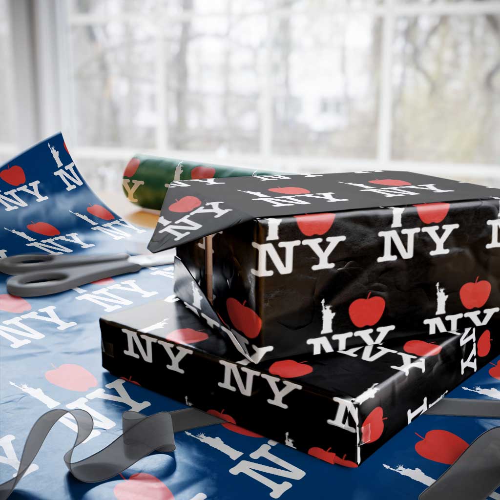 I Love NY Wrapping Paper Roll New York Lover Travel Gift TS10 Black Print Your Wear