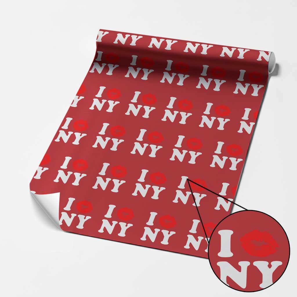 I Love NY Wrapping Paper Roll Sexy Lips Red Lipstick Kiss New York Lover Travel Gift TS10 Red Print Your Wear