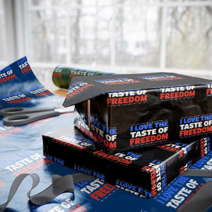 I Love The Taste Of Freedom Funny 4th of July Couple Matching Wrapping Paper Roll