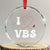 I Love VBS 2025 Crystal Glass Ornament Vacation Bible School Ladybug VBS Team - Print Your Wear