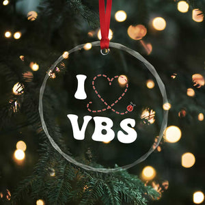 I Love VBS 2025 Crystal Glass Ornament Vacation Bible School Ladybug VBS Team TS02 Print Your Wear