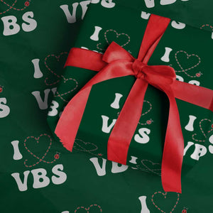 I Love VBS 2025 Wrapping Paper Roll Vacation Bible School Ladybug VBS Team TS02 Green Print Your Wear
